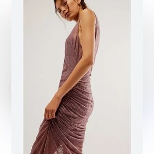 Free People Lindsey Lace Dress - Elderberry Tea